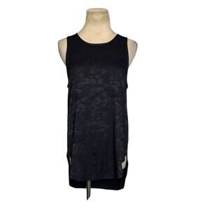 Wilfred Black Paisley Brocade Back Zip Sleeveless Tank Top Size Small